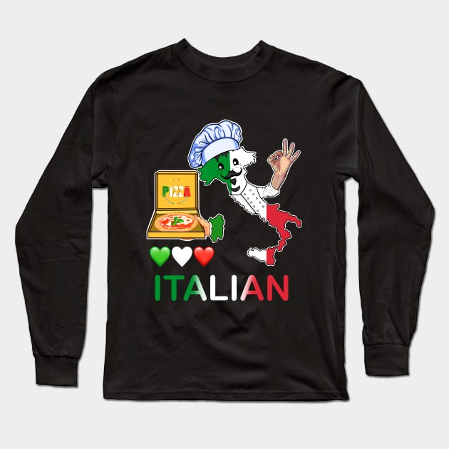 Italian lover pizza Long Sleeve T-Shirt by Artardishop